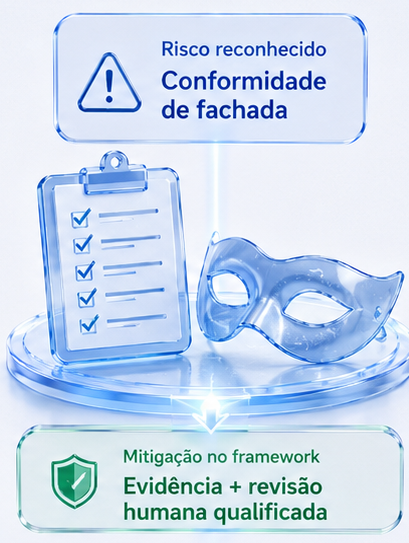 Ilustração: risco de conformidade de fachada.
